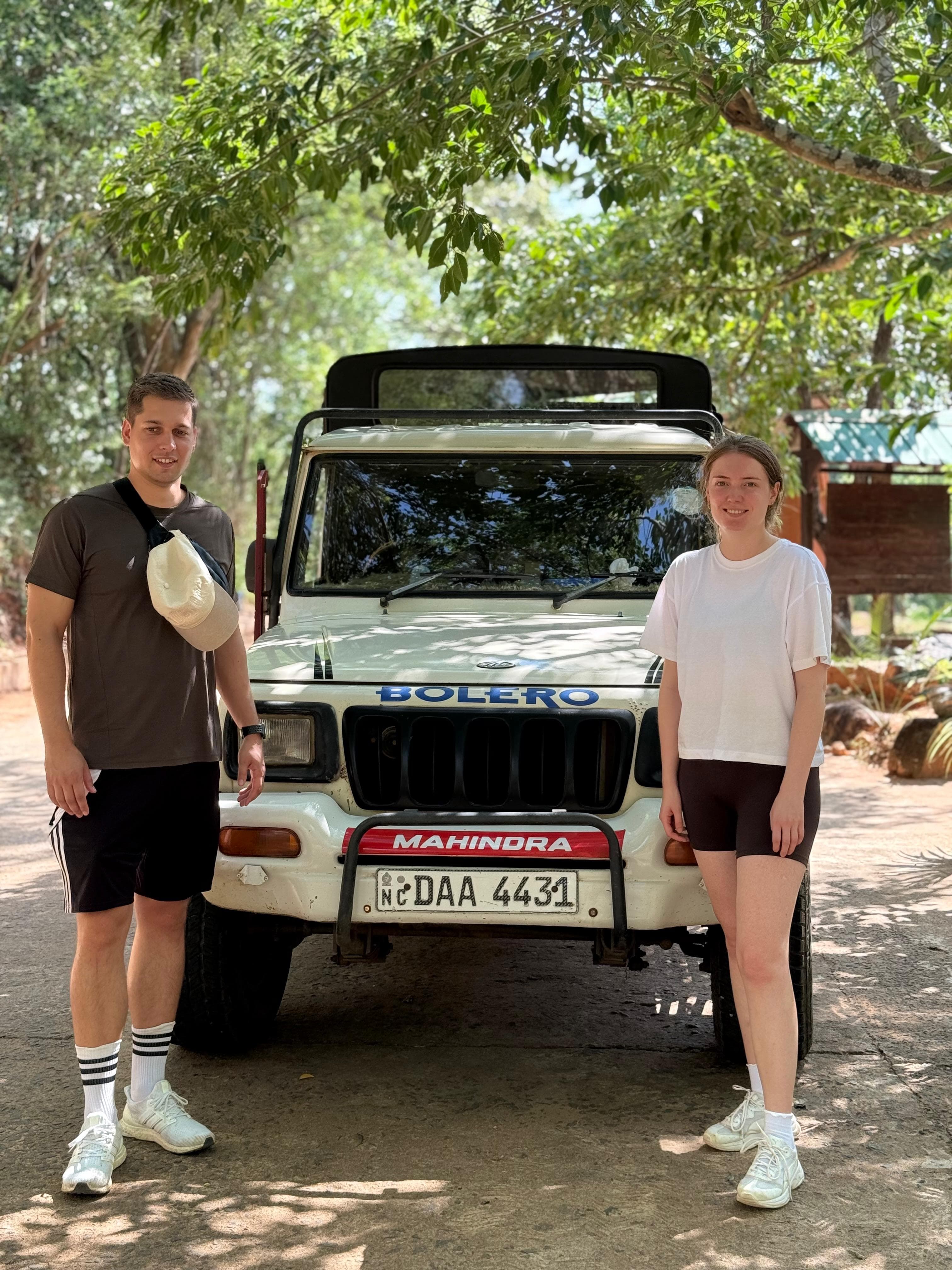 Guests on a jeep during a full-day Wilpattu safari