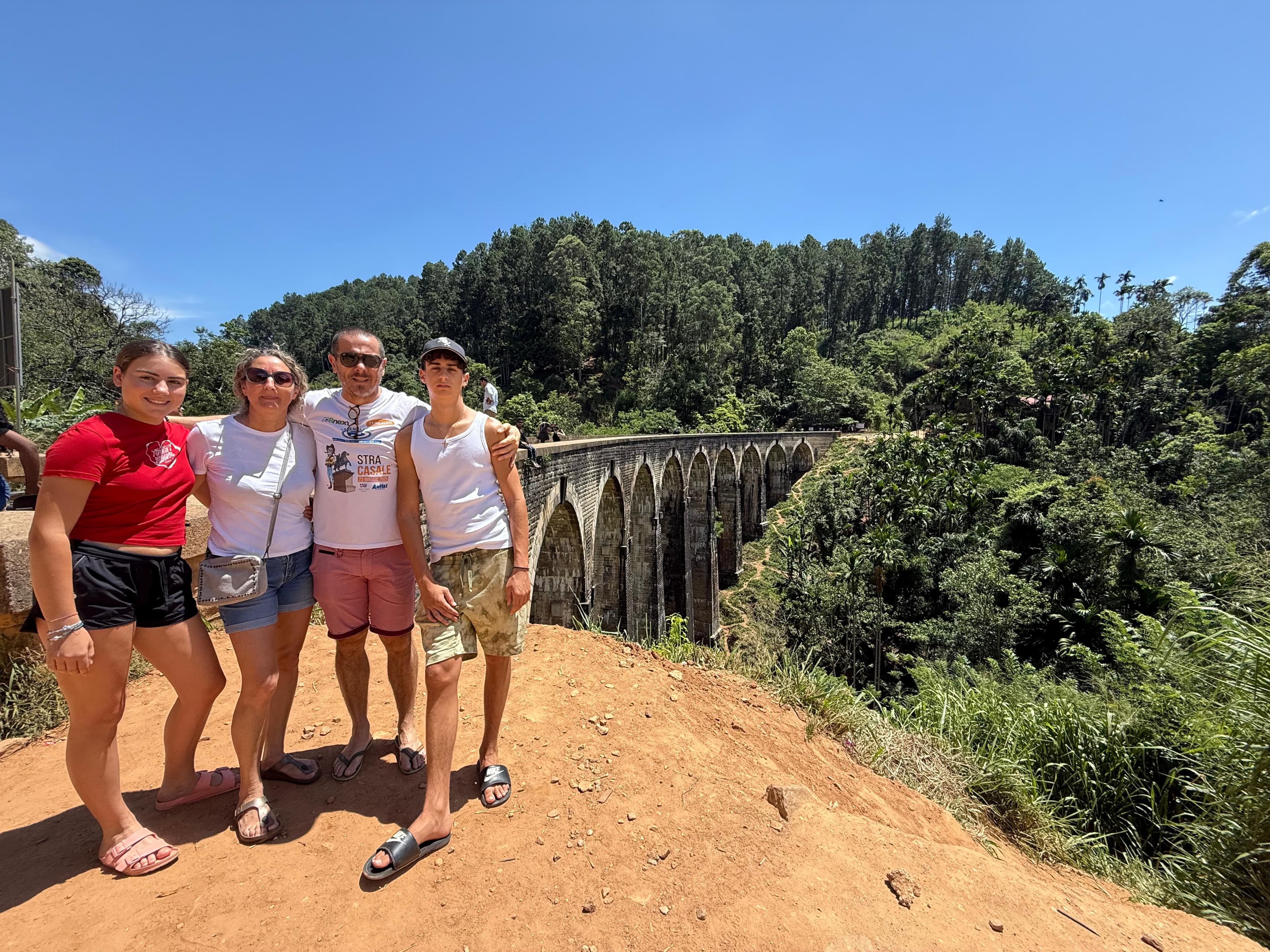 Family at the Nine Arches Bridge viewpoint
