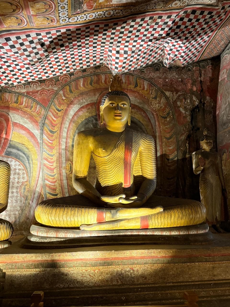 Golden Buddha statue at Dambulla cave temple
