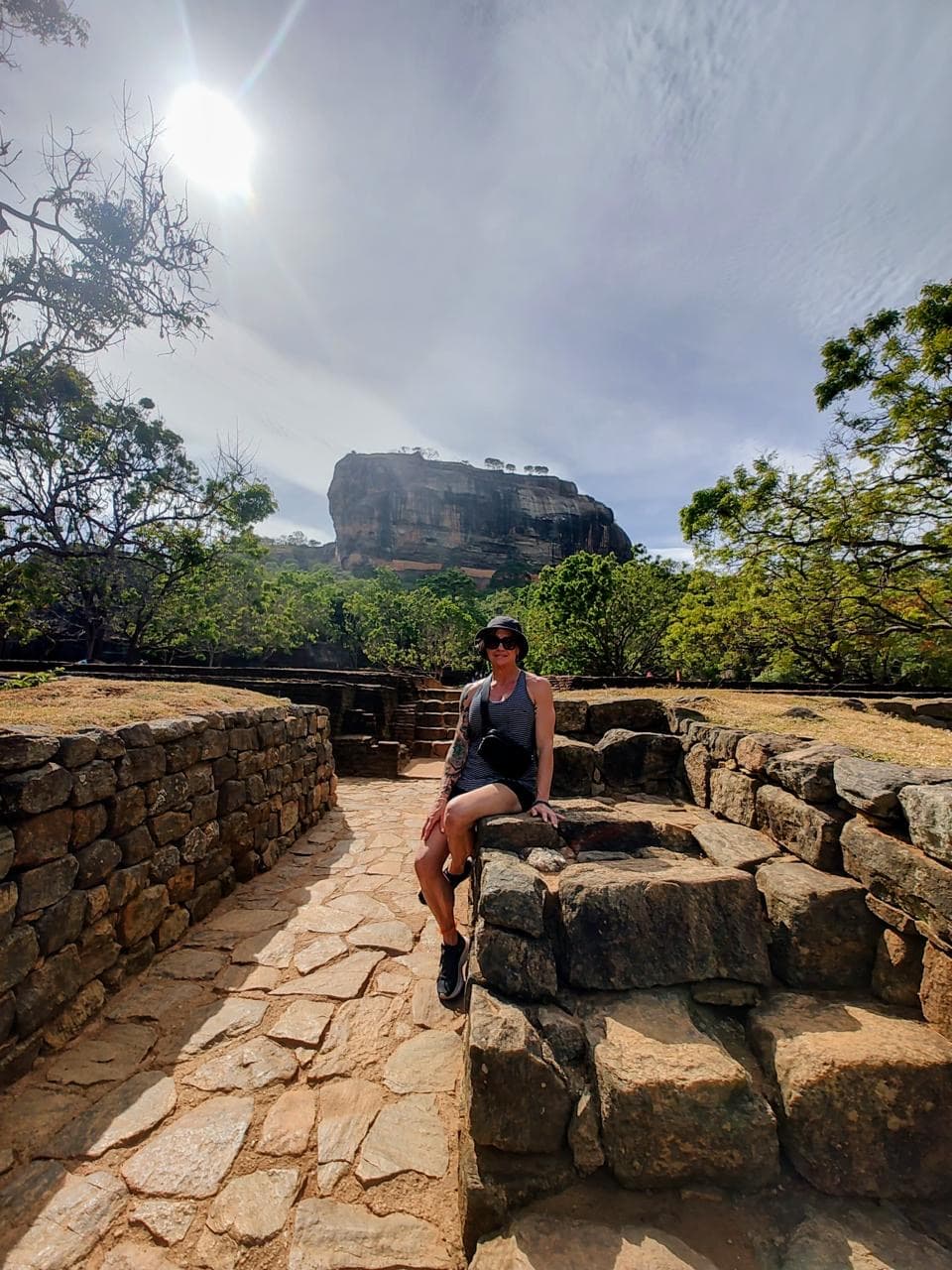 Woman portrait among the Sigiriya rock ruins