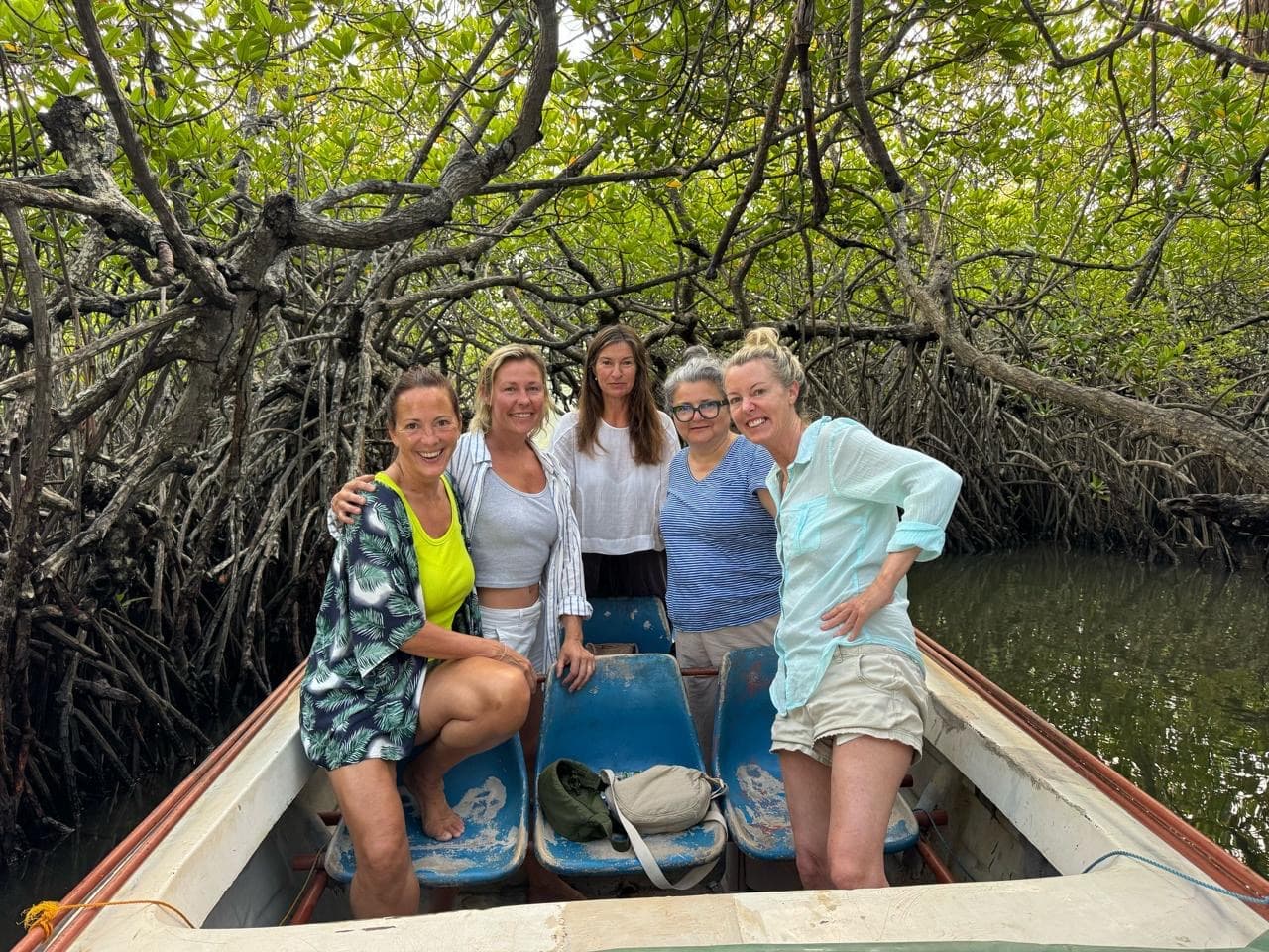 Group of women on a mangrove boat tour
