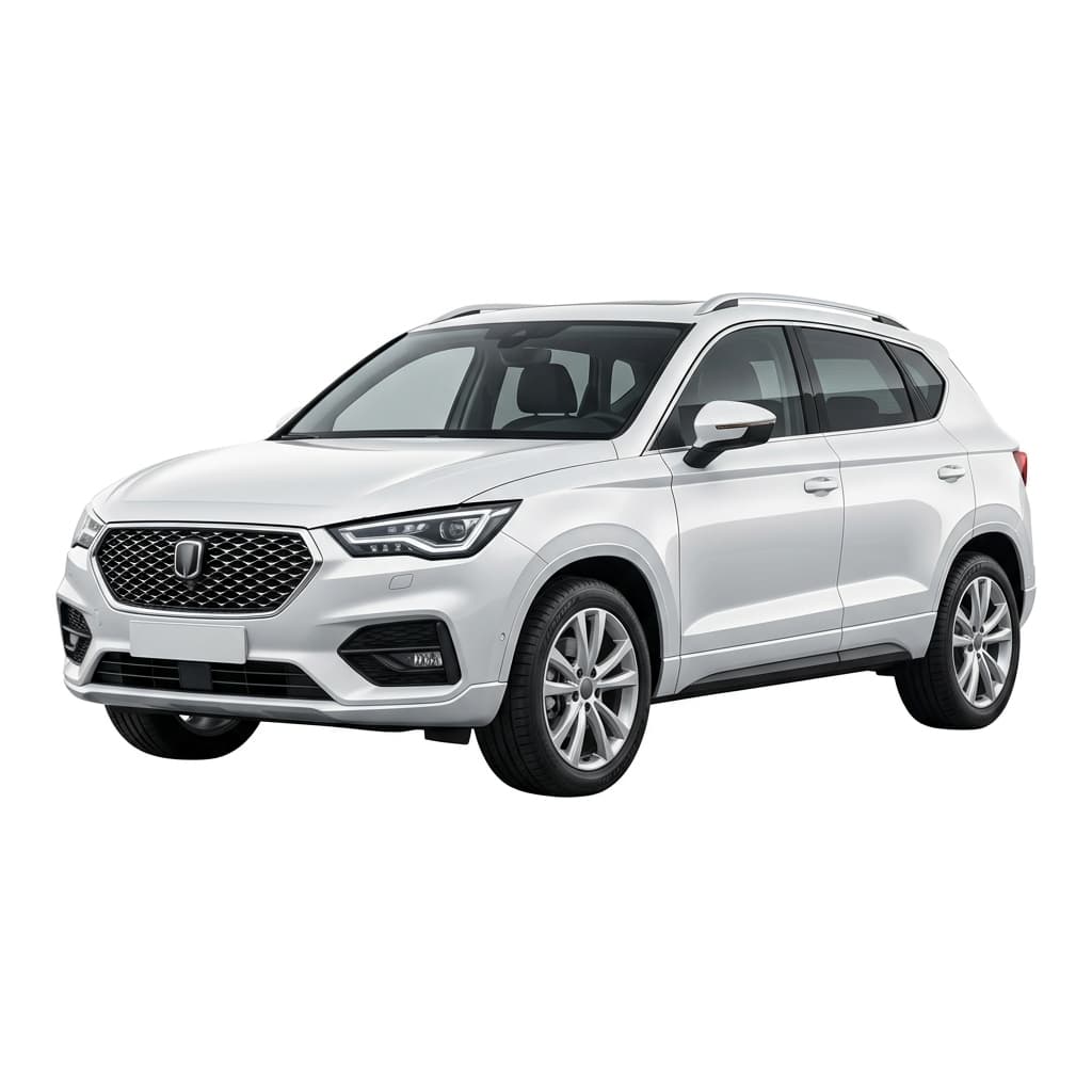 White SUV, representative of our SUV/crossover fleet vehicle